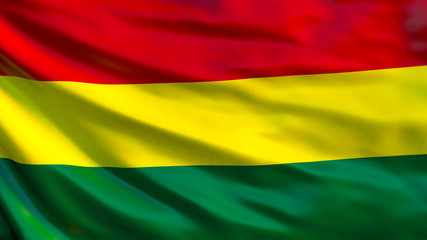 Bolivia flag. Waving flag of Bolivia 3d illustration