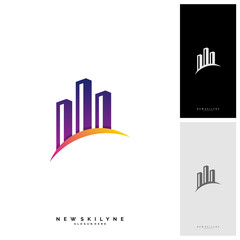 Modern City Logo Concepts. Corporate Business Finance Logo design vector template - Vector