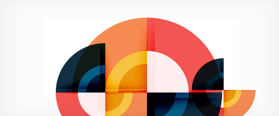 Multicolored round shapes abstract background