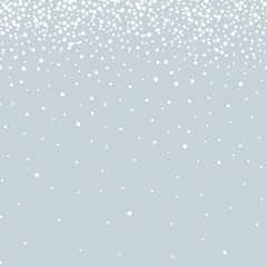 Winter blue background with snowflakes. snow seamless pattern. postcard vector illustration. Christmas decoration and design