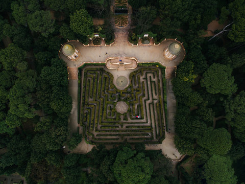 Parc del Laberint d'Horta in Barcelona, Spain. The gardens hosted receptions to the Spanish sovereigns on three occasions since its construction in 1791