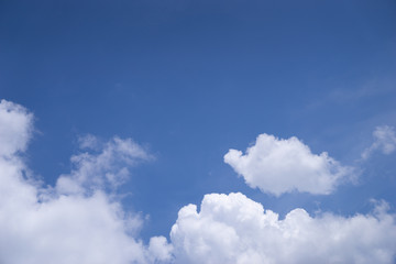 Naklejka na ściany i meble white cloud on blue sky with copy space