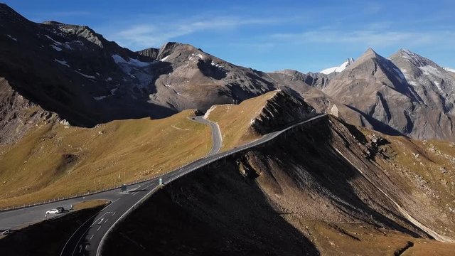Aerial of Grossglockner road, Austria