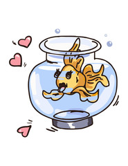 Fish in the aquarium icon