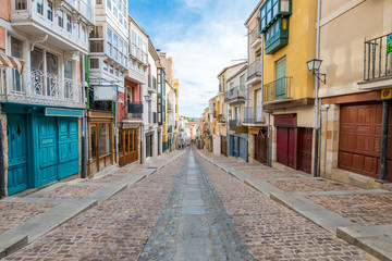 beautiful balboraz street of zamora, Spain - obrazy, fototapety, plakaty