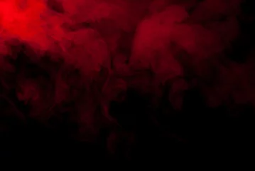 Papier Peint photo Fumée red smoke on black for wallpapers and backgrounds