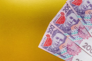 Background of the two hundred hryvnia banknotes.
