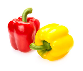 Fresh sweet pepper isolated on white background