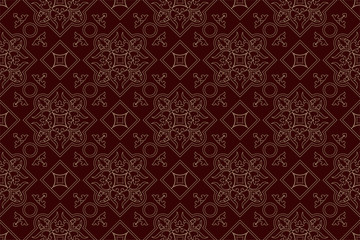 Vintage endless pattern burgundy background