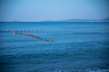 Water surface in a blue morning