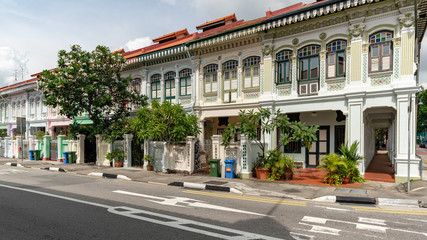 Fototapeta na wymiar Colorful Peranakan House at Katong, Singapore