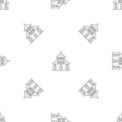 Catholic church icon. Outline illustration of catholic church vector icon for web design isolated on white background