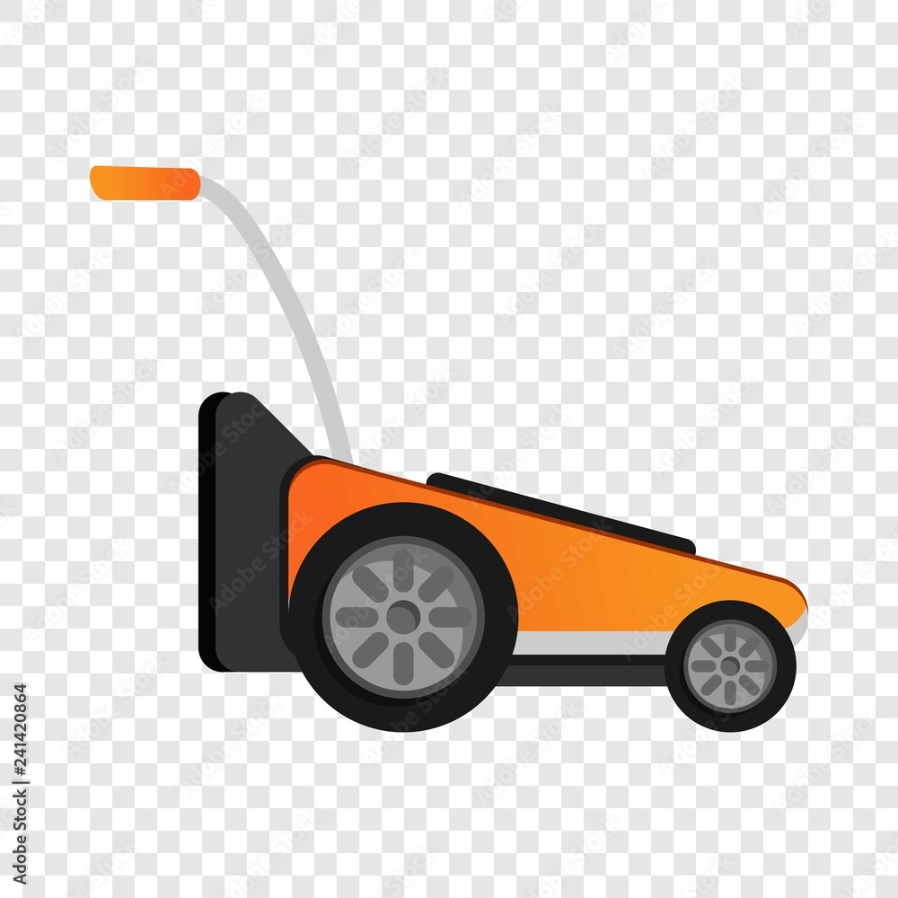 Poster modern grass cut machine icon. cartoon of modern grass cut machine vector icon for web design for we