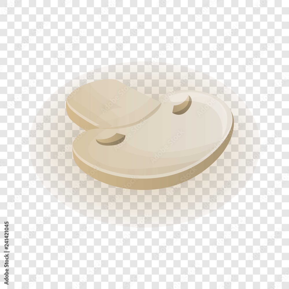 Aufkleber slice of champignon icon. cartoon of slice of champignon vector icon for web design for web design