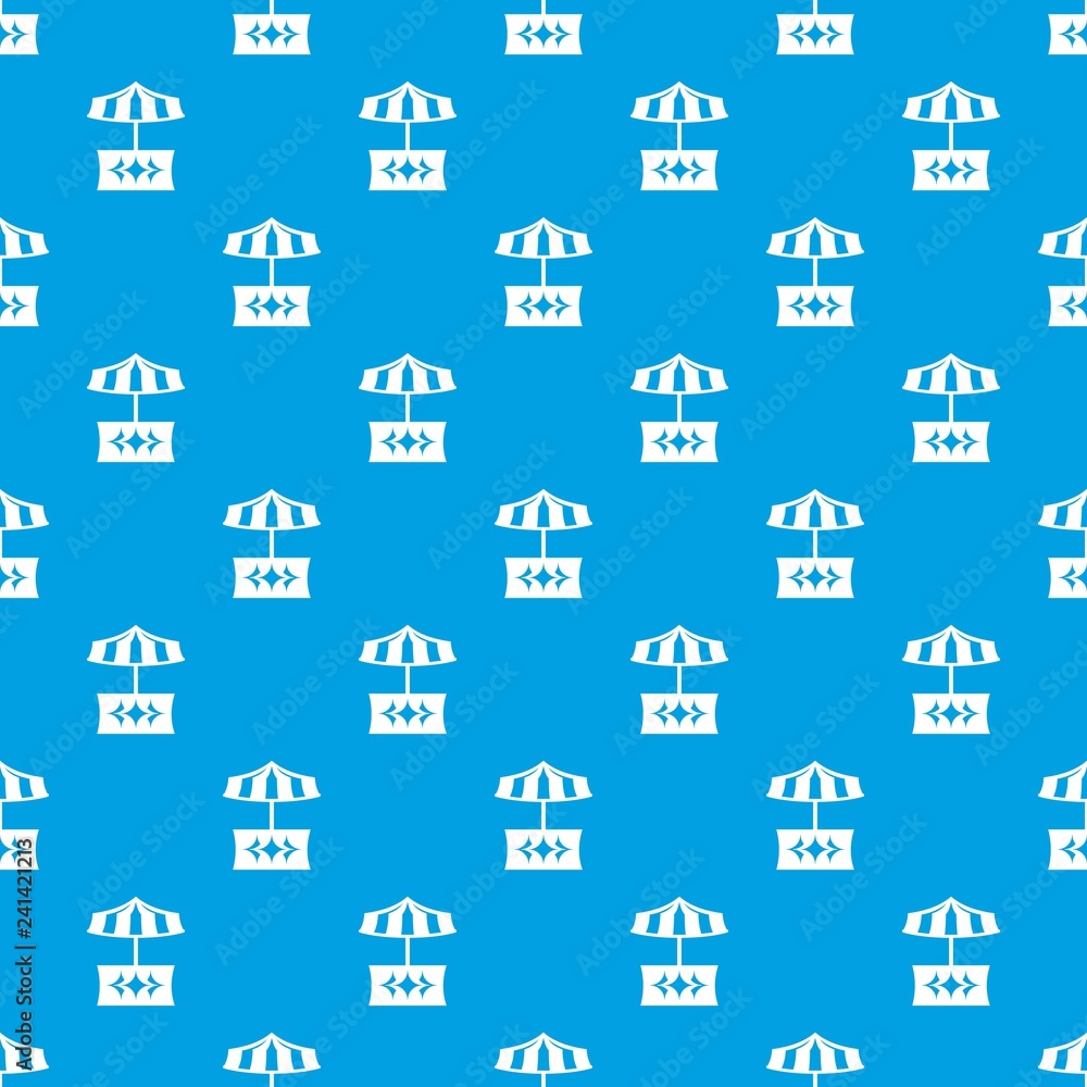 Poster food stall pattern vector seamless blue repeat for any use