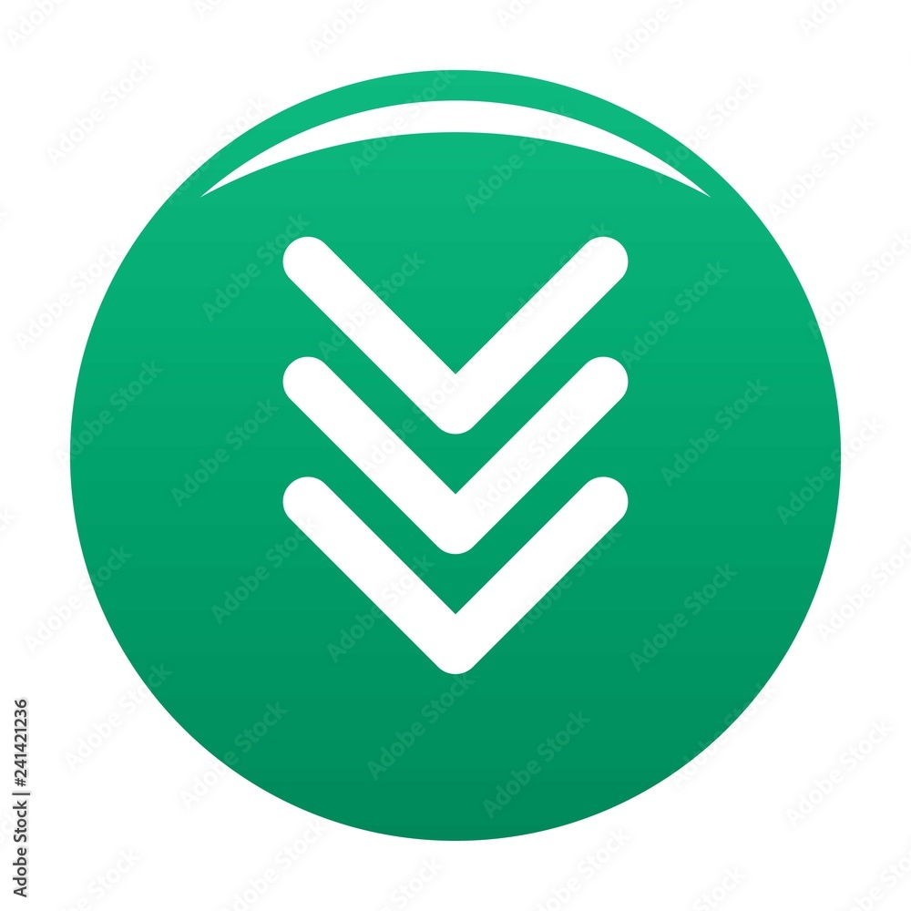 Poster pointing arrow icon. simple illustration of pointing arrow vector icon for any design green