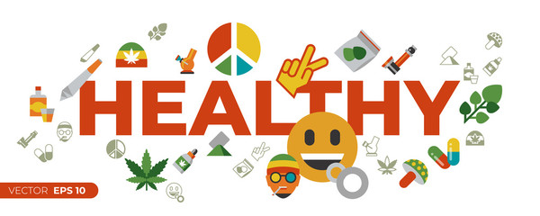 Digital vector cannabis healthy medicine