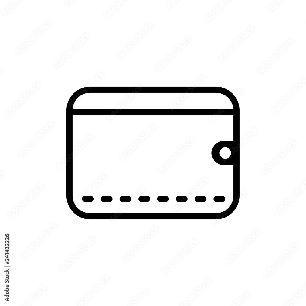 Aufkleber Wallet simple icon vector flat style isolated on background. Wallet simple sign symbol for web site and app design.