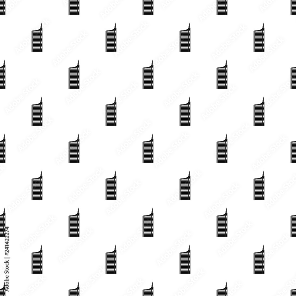 Poster sky scraper pattern seamless vector repeat geometric for any web design