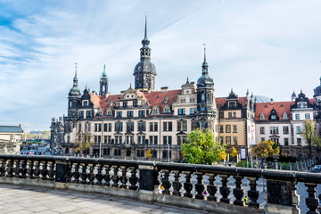 Hausmannsturm, Dresden castle and Dresden Cathedral, Germany