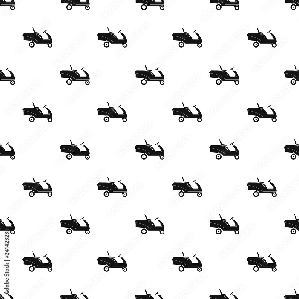 Poster grass cut truck pattern seamless vector repeat geometric for any web design
