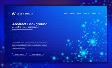 Fototapeta premium Abstract, modern dynamic background for your landing page design. Technology, science, futuristic background for for website designs.