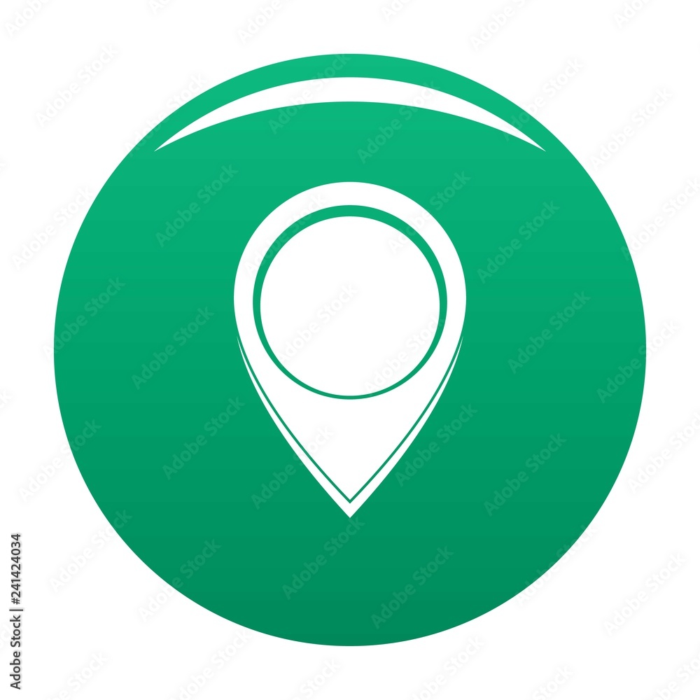 Poster navigation mark icon. simple illustration of navigation mark vector icon for any design green