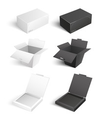 Containers Templates Vector Icons Boxes Packages