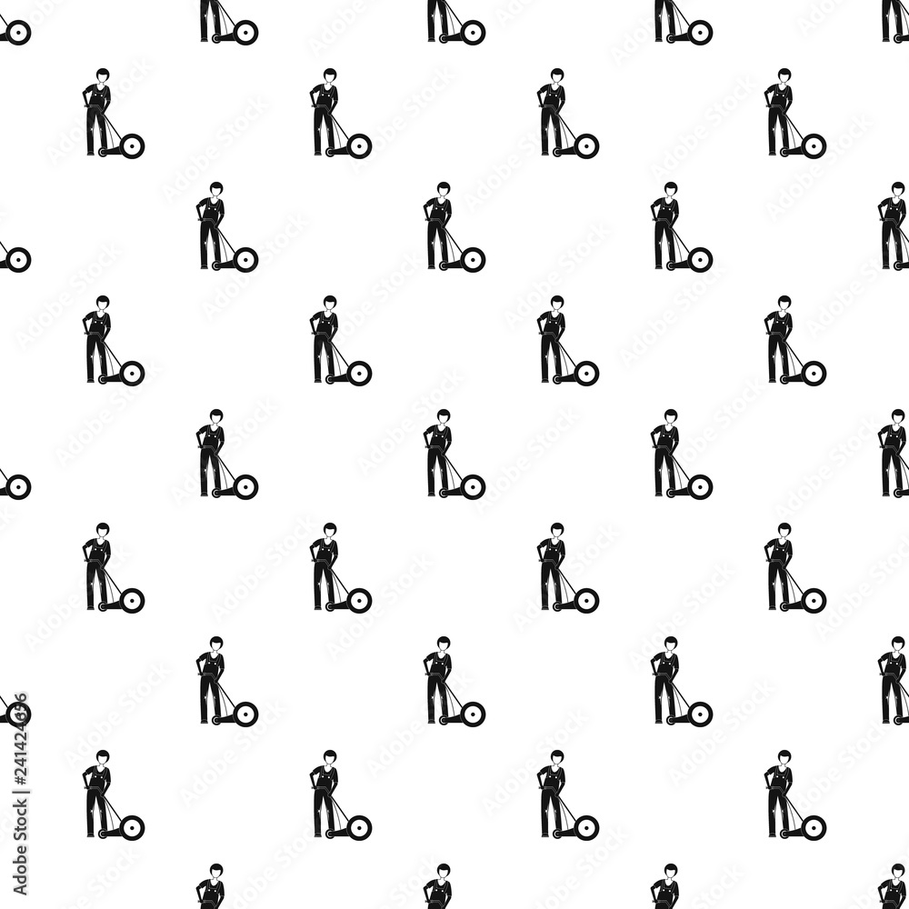 Poster farmer cut grass pattern seamless vector repeat geometric for any web design