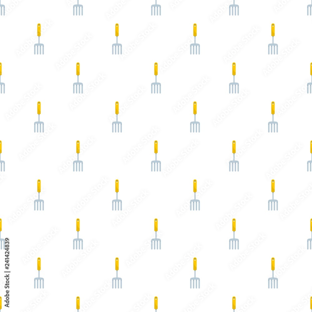 Poster hand garden rake pattern seamless vector repeat for any web design