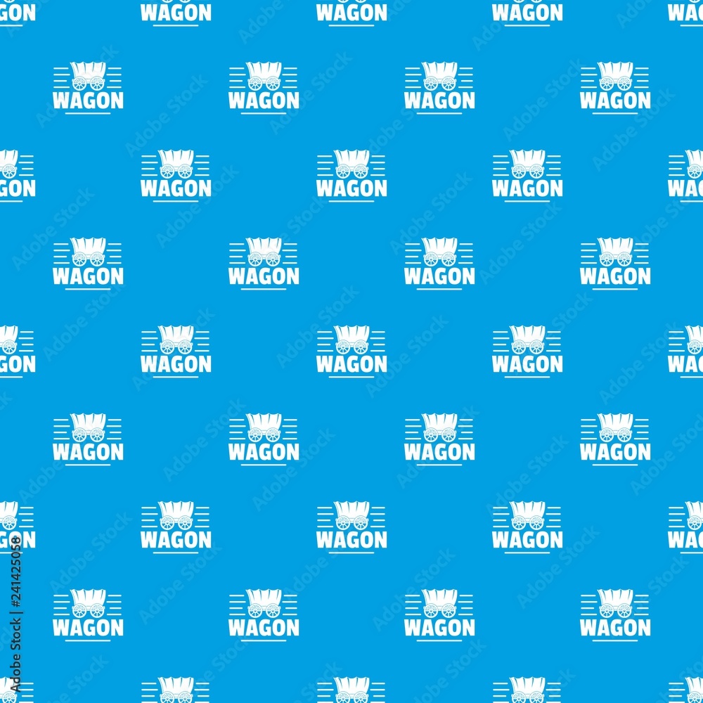 Poster wagon pattern vector seamless blue repeat for any use