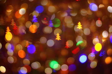 Abstract bokeh background for winter holidays.