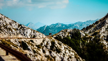 Empty Road on the Sveti Jure within the Biokovo Mountains in Makarska, Croatia