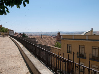 Avila walk area surrounding city wall Castilla y Leon