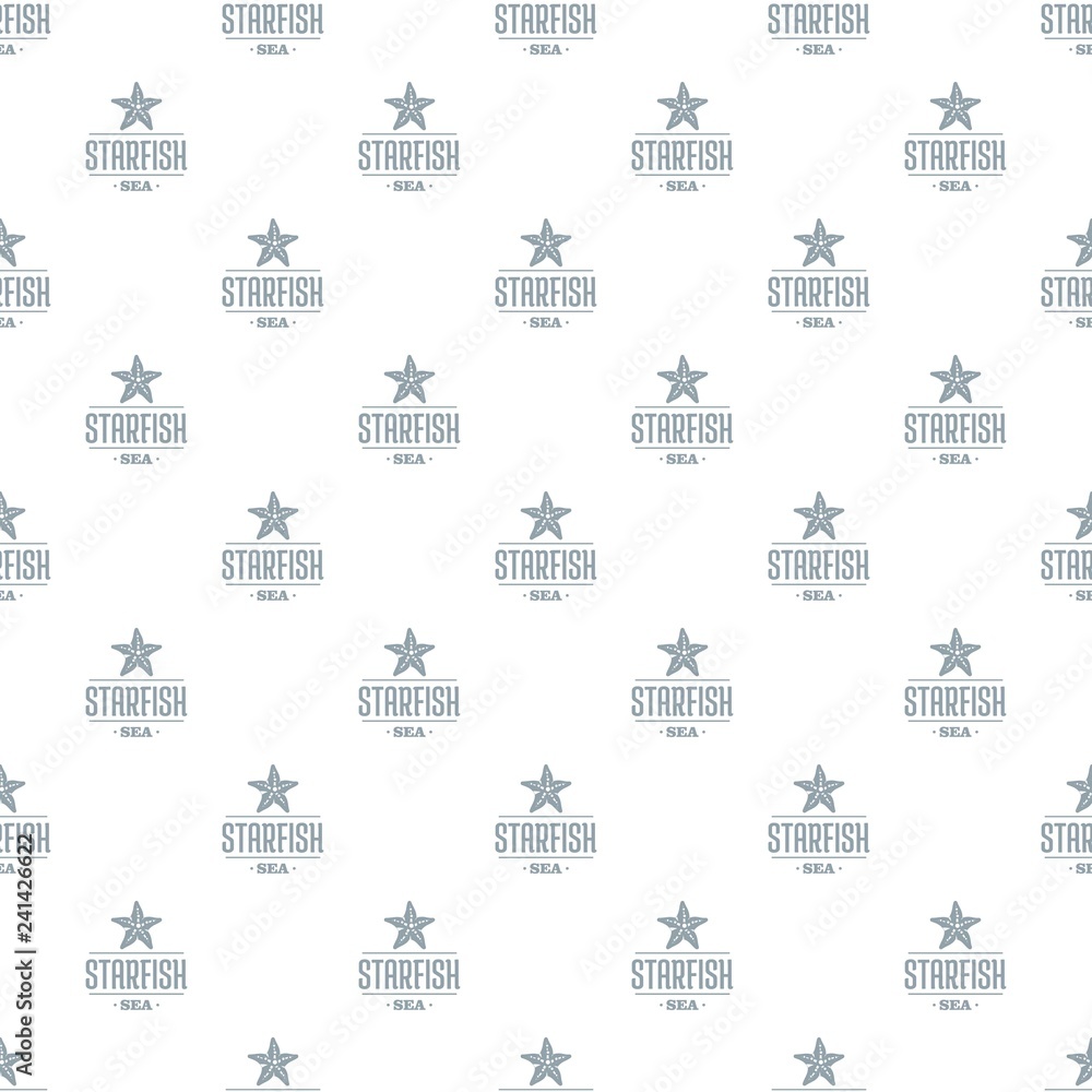 Poster starfish sea pattern vector seamless repeat for any web design