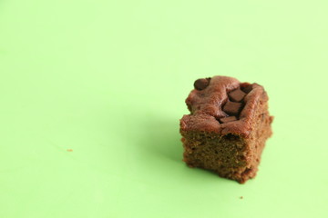 delicious piece of black chocolate cake