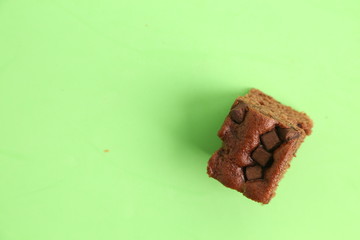 delicious piece of black chocolate cake