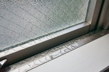 Condensation on the sash window frame