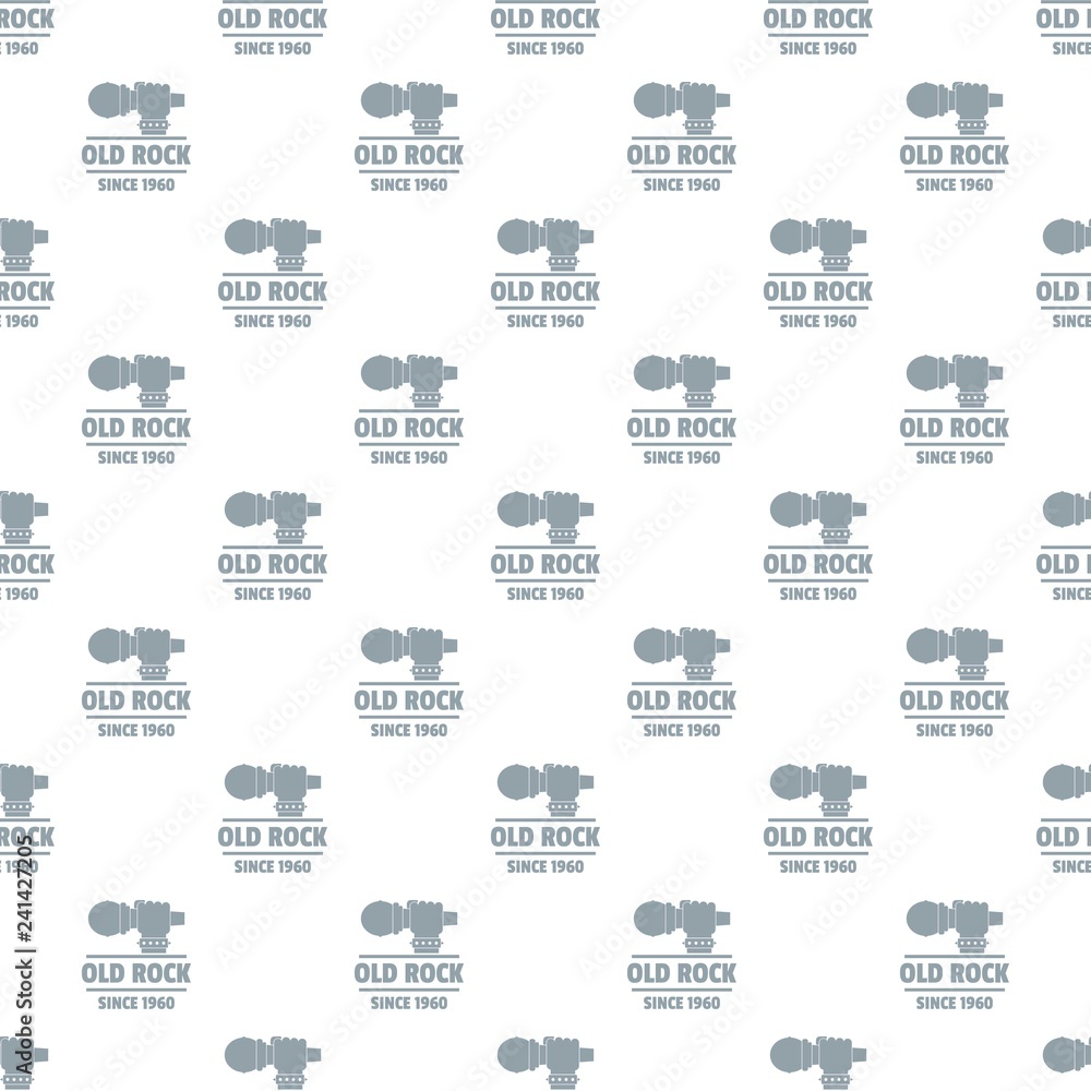 Poster retro rock music pattern vector seamless repeat for any web design
