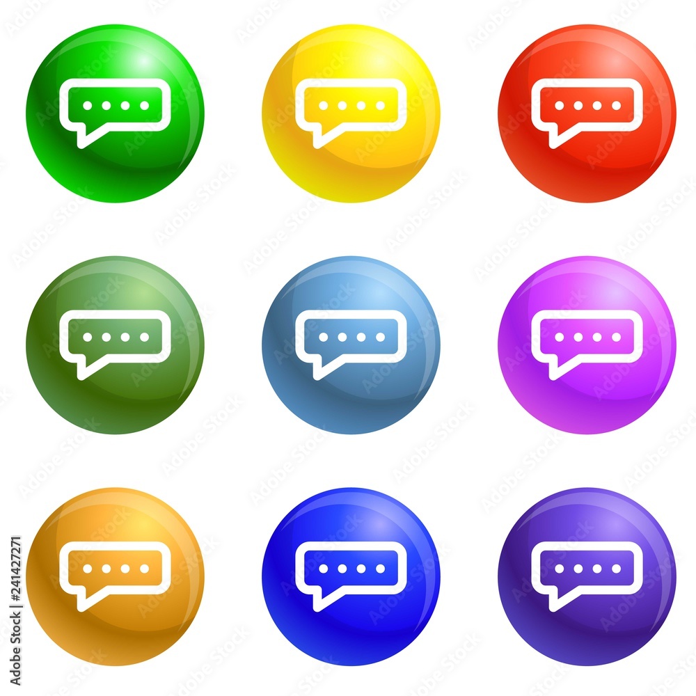 Poster smart watch icons vector 9 color set isolated on white background for any web design