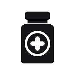Pills bottle icon. Health Care Vector illustration