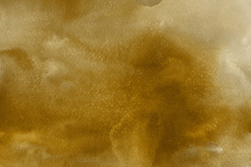 Obraz premium Gold luxury ink and watercolor textures on white paper background. Paint leaks and ombre effects. Hand painted vintage texture.