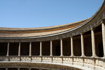 Fototapeta premium The Palace of Charles V in Alhambra, Granada, Andalusia, Spain