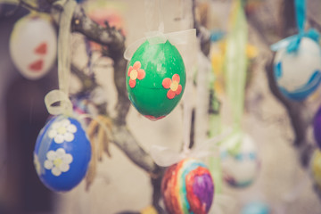 Obraz premium Self-tinkered easter eggs, decoration