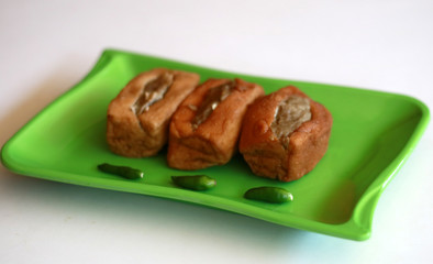 Tahu bakso or tofu and meatball. Indonesian street food. 