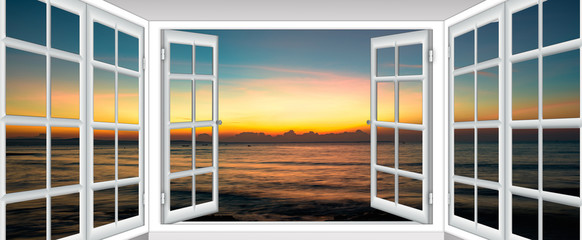 sea sunset from the window © dbrus