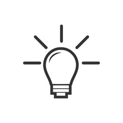 Light bulb lamp graphic icon design template