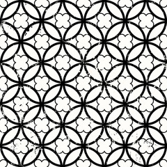 Fototapeta premium seamless abstract geometric pattern background, with circles, quatrefoil, strokes and splashes