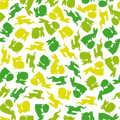 Seamless easter bunny background pattern