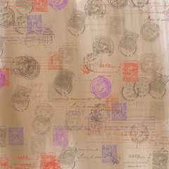 Fototapeta premium abstract background with travel prints